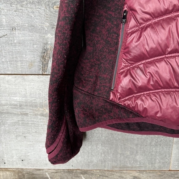 London Fog Down Insulated Full Zip Maroon Slim Puffer Sweater‎ Jacket Winter M - Picture 6 of 9